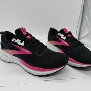 Brooks Trace 3 Womens 9.5 Black Pink Running Shoes Cushion Neutral 1204011B098